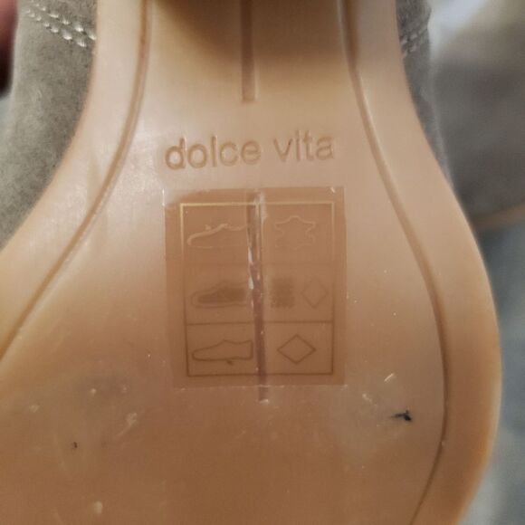 NEW Dolce Vita Booties Women's Size 8 Tan Brown Suede Ankle Boots Slip-On - Picture 10 of 12